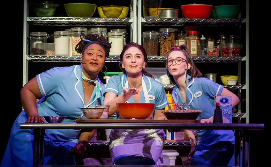 Charity Angel Dawson, Sara Bareilles, and Caitlin Houlahan in "Waitress."
