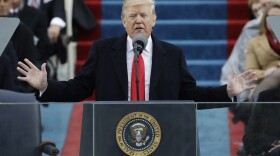 President Donald Trump delivers his inaugural address after being sworn in as the 45th president of the United States during the 58th Presidential Inauguration at the U.S. Capitol in Washington, Friday, Jan. 20, 2017.
