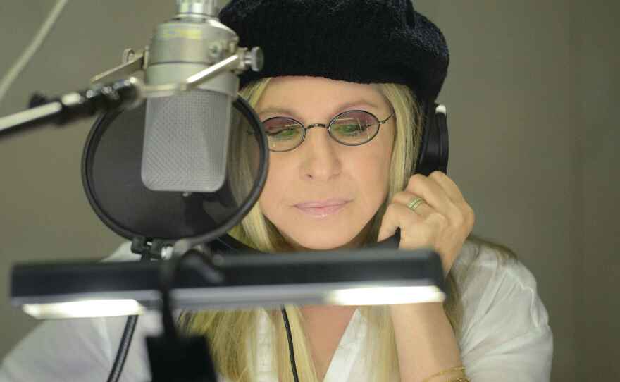 Barbra Streisand during a recording session in Burbank, Calif.