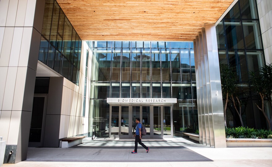 A Biomedical Research facility on the UCSD School of Medicine campus is shown on May 1, 2019.