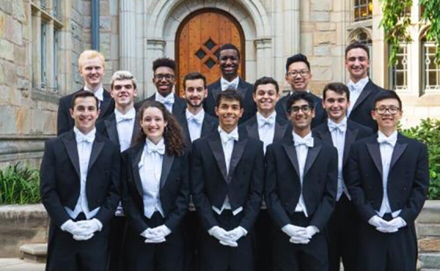 A 2018 photo of Yale's Whiffenpoofs a capella group.
