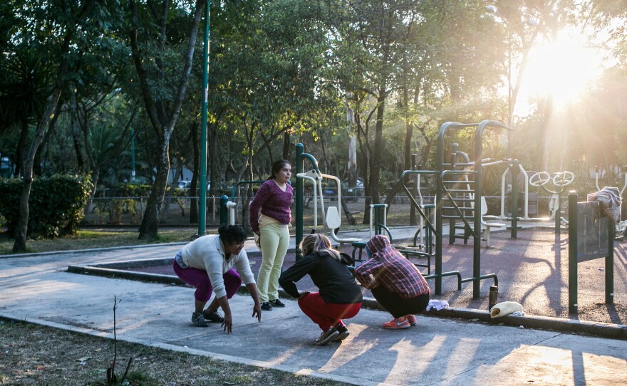 Exercise equipment, often placed in public parks like this one in the Tlalpan area of Mexico City, encourages residents to be more active.
