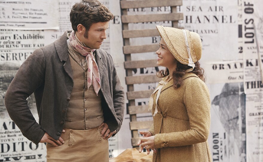 Shown from left to right: Leo Suter as Young Stringer and Rose Williams as Charlotte Heywood.
