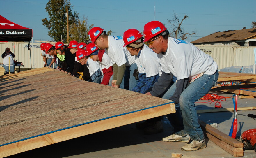 Volunteers helped rebuild houses throughout Joplin.
