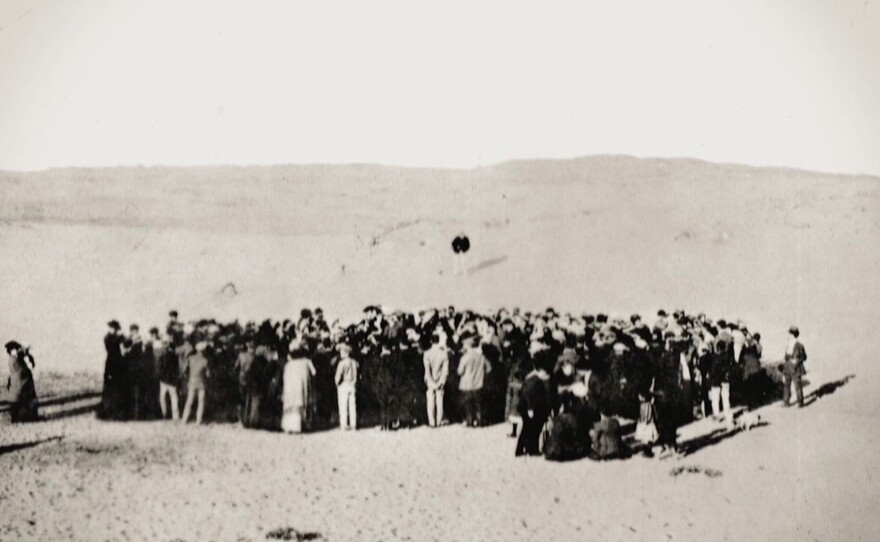 The question of point of view is raised in the documentary "1913: Seeds of Conflict" when this image is analyzed by an Ottoman historian to reveal that if the photographer had turned around, the backdrop would have been considerably different.