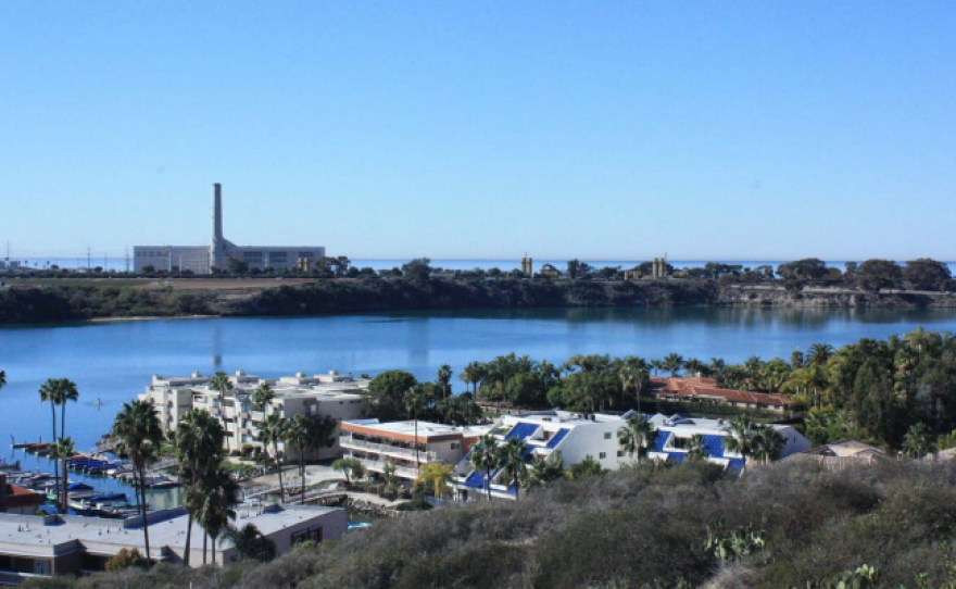 This undated photo shows the Encina Power Station and the site of the proposed Carlsbad Energy Center from the Pannonia Trail at Capri Park in Carlsbad.