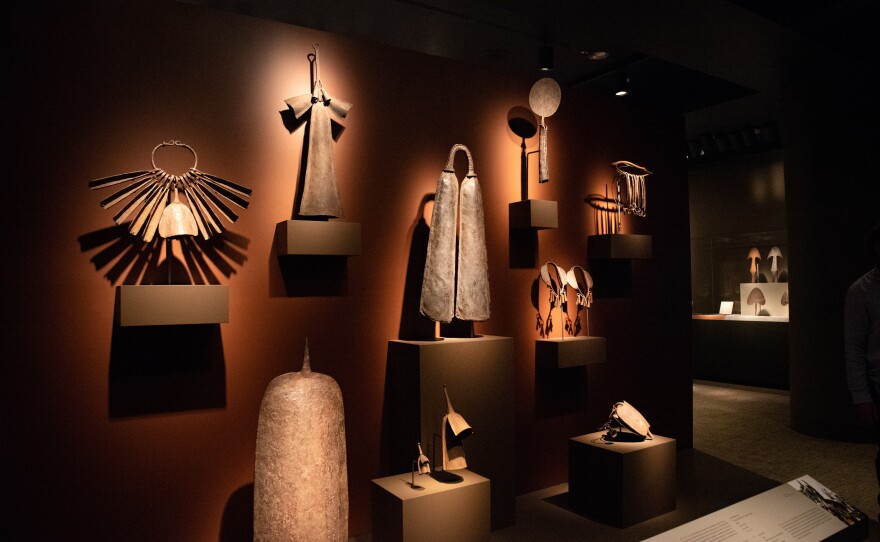 Bells, rattles and thumb pianos are among the iron instruments used to summon ancestors.