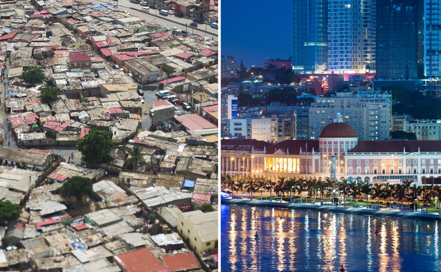 Photos of Luanda, Angola, tell a tale of two cities: sprawling poor neighborhoods and a glitzy waterfront.