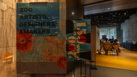 San Diego Design Week 2025 exhibition signage is shown in an undated photo.