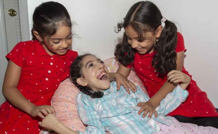 Nageeb Alomari's three daughters in California.