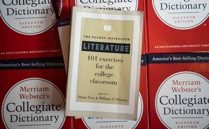 Bond provides her students with dictionaries, so they don't have to rely on technology to look up words. And she sometimes uses a pocket instructor book for ideas to get students to talk about and engage with literature.