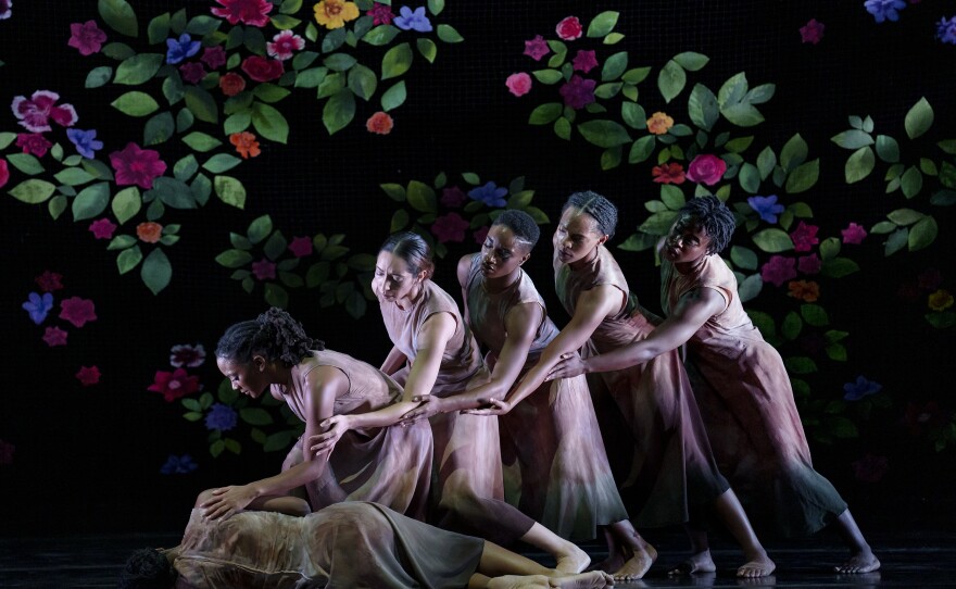 In some performances of <em>Ode, </em>the dancers are all women. In others, all men.