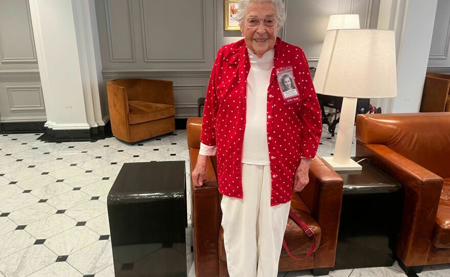 Jeanne Gibson, 98, is one of nearly 30 "Rosies" who traveled to Washington, D.C. to accept the medal. During the war, she worked as a welder in Seattle and for the Army Transportation Corps in Juneau.