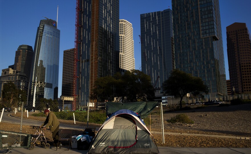 The Los Angeles Homeless Services Authority found the homeless population ballooned to 57,794 in 2017. A new pilot program seeks to pay homeowners to create housing for those in need.