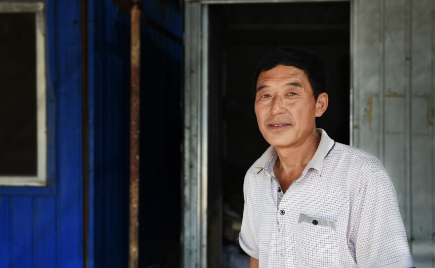 Cao Shuhao, 53, came to Beijing for work in his early 20s. He grew up "extremely poor," he says, which forced him to leave home in order to provide for his family. He now works construction jobs and sends most of his paycheck back home to rural Hebei province.