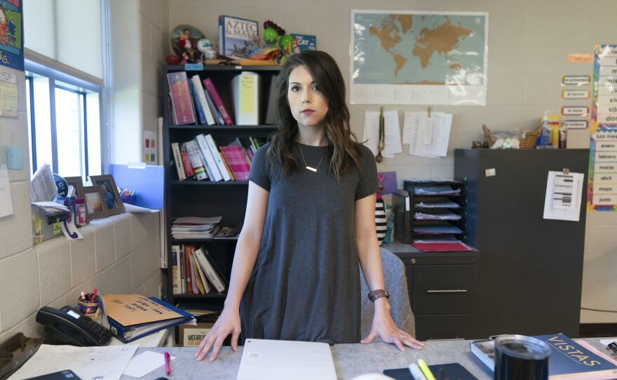 Kaitlyn McCollum, pictured here in 2018, was teaching high school in Tennessee when her federal TEACH Grants were turned into more than $20,000 in loans.