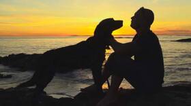 Andrew, a veteran, and his best friend, Teka.