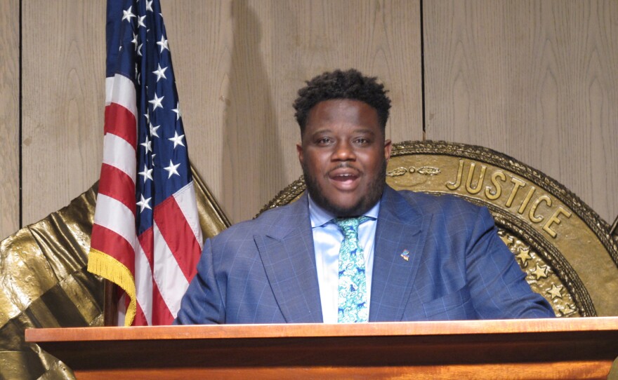 Gary Chambers Jr., pictured here in a file photo, is running against U.S. Sen. John Kennedy of Louisiana. His first campaign video, "37 Seconds," features him smoking a blunt and discussing marijuana arrests and policy.