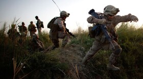 U.S. troops move into Helmand province during a major offensive against the Taliban stronghold in southern Afghanistan.