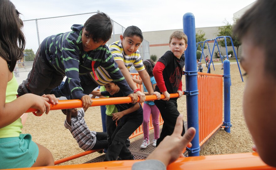 Humberto Araujo (center) is a second-grader who was identified as gifted at Echo Mountain Primary School in Arizona. If he went to a school across the state, it's possible he would never have been noticed.