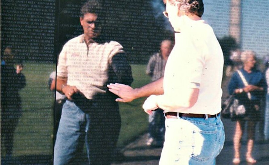 McGough on a visit to the Vietnam Veterans Memorial, in Washington, D.C., when he was in his late 40s. McGough died in 2014 of liver cancer that doctors traced to a hepatitis C infection he'd contracted from a blood transfusion during his military service in the Vietnam War.