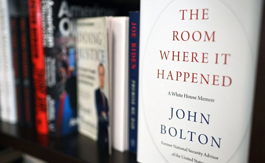 Copies of the book The Room Where it Happened, a memoir by former national security adviser John Bolton, are seen at Barnes & Noble in Glendale, Calif., on June 23.