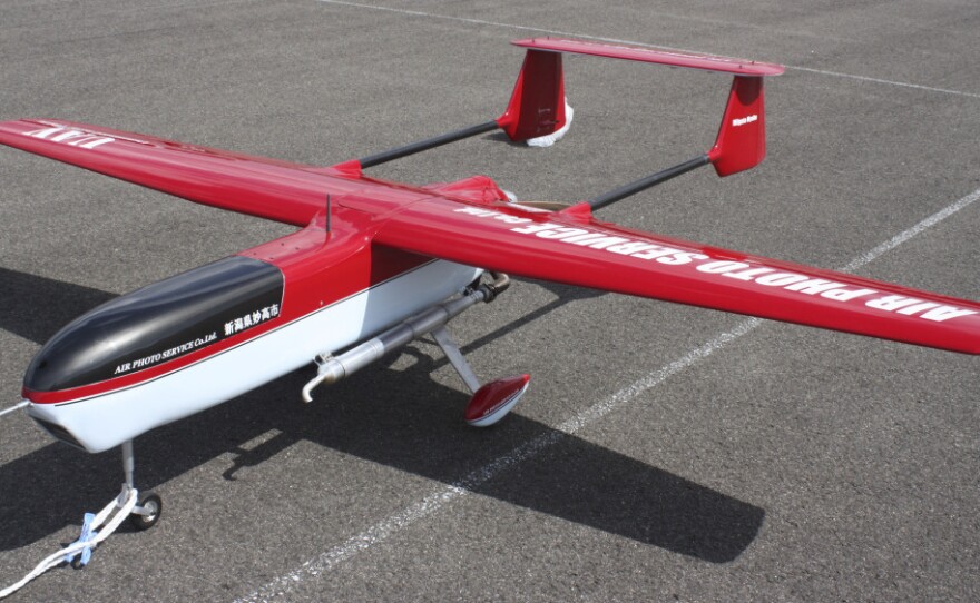 This small, unmanned plane captured images from above the Fukushima Dai-ichi nuclear power plant.