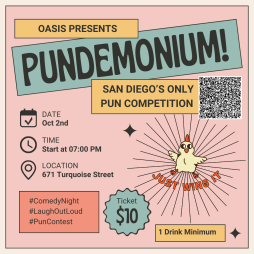 'Pundemonium!' San Diego's Only Pun Competition @ Oasis Patio Bar