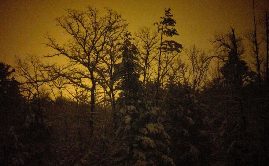 The eerily bright orange glow from the greenhouse has some neighbors seeing red.