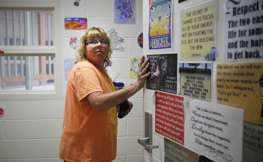 Lisa Elder has taught at Woodside Juvenile Rehabilitation Center for 27 years.