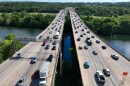 More than 50 million Americans are expected to travel at least 50 miles from home over the upcoming July Fourth weekend. Traffic in Austin, Texas, is seen here in April.