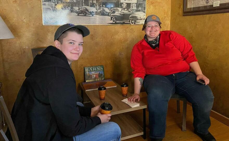 Tatiana Durbin (left) smiles with her brother, Israel, after a hike.