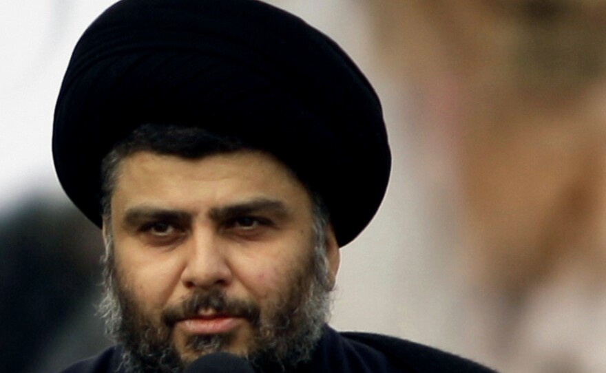 The party of Shiite cleric Muqtada al-Sadr holds 40 out of 325 seats in Iraq's Parliament.
