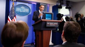 U.S. President Barack Obama speaks to the media in the briefing room of the White House February 9, 2010 in Washington, DC. 