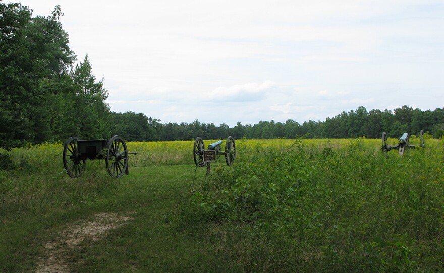 About 29,000 soldiers were left dead, wounded or missing after the Battle of the Wilderness in 1864.  The battle was the first standoff between Generals Robert E. Lee and Ulysses S. Grant.