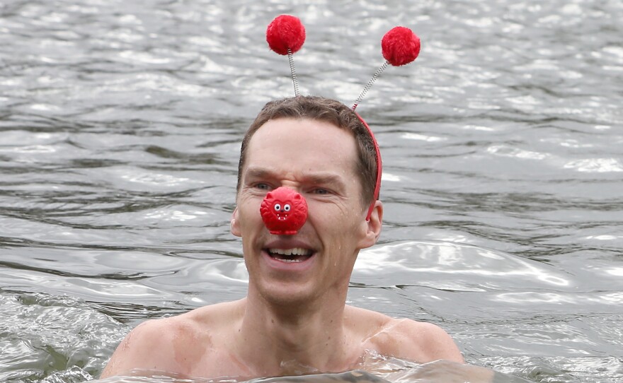 Actor Benedict Cumberbatch is one of many celebrities who take part in Red Nose Day fundraising efforts.