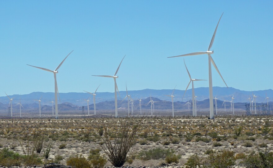 A wind farm outside San Diego is shown in this undated photo.