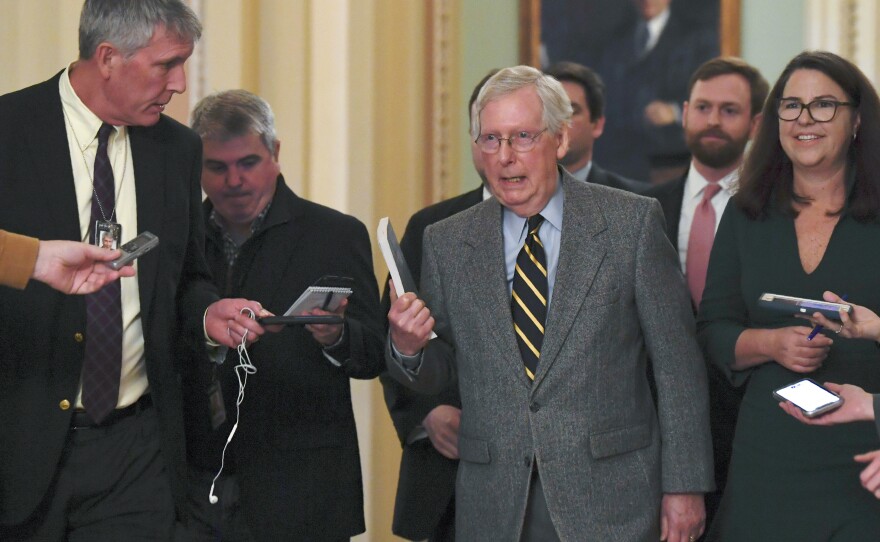 Senate Majority Leader Mitch McConnell said he has abandoned attempts to reach an agreement with Democratic leadership.