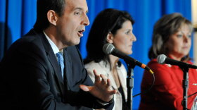 Minnesota outgoing Gov. Tim Pawlenty shares a panel with two governors-elect, South Carolina's Nikki Haley (center) and New Mexico's Susana Martinez, at the Republican Governors Association meeting Nov. 17 in San Diego.