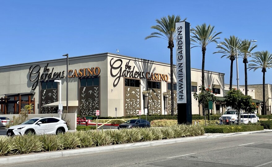 The Gardens Casino is the second largest card room in the state and is the economic engine of the city of Hawaiian Gardens. Photo by Megan Jamerson/KCRW.