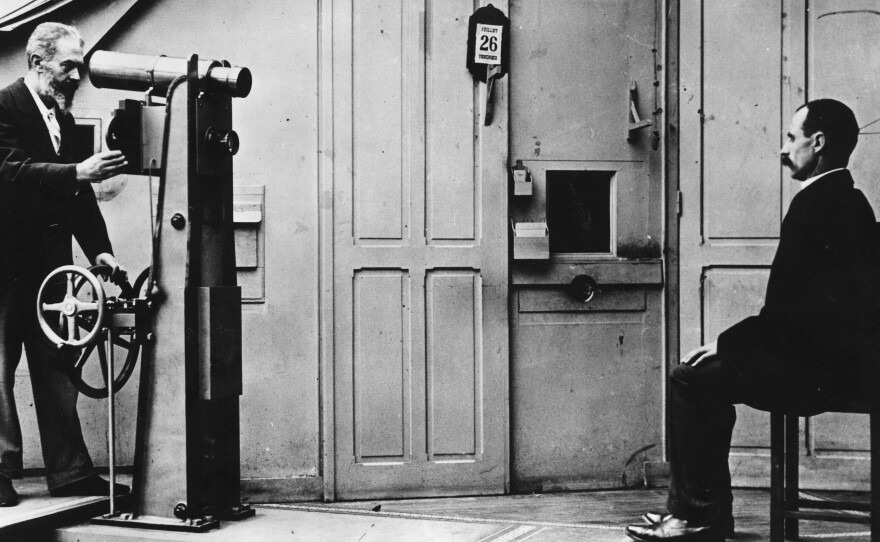 French criminologist Alphonse Bertillon's (left) techniques for identifying criminals in the late 19th century set the template that police use today.