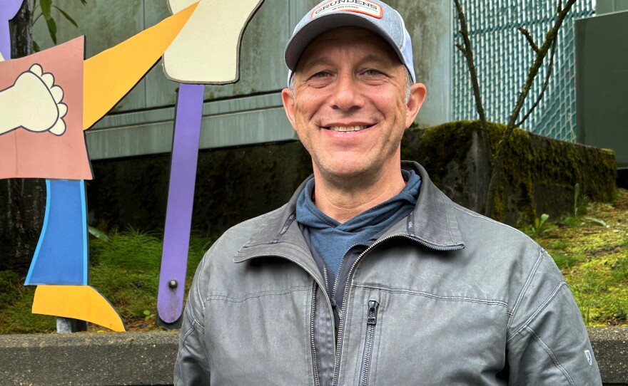 Alaska U.S. House candidate Bill Hill, an independent, poses in a park in downtown Juneau, Alaska, on June 4, 2026.
