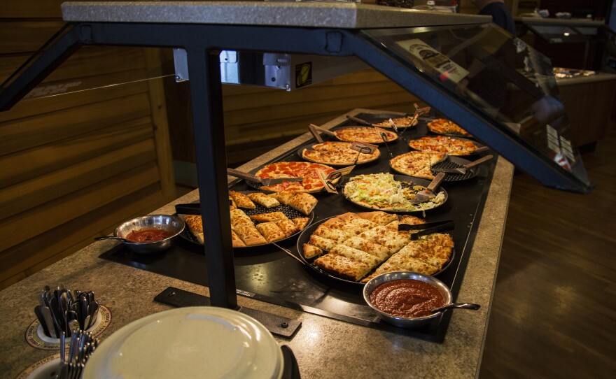 Pizza Ranch touts its pizza and chicken options, seen here at the Fort Dodge location which opened last year. The company's vision statement is "to glorify God by positively impacting the world."