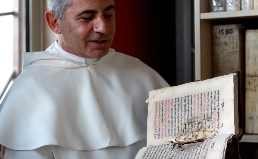 Father Najeeb Michaeel, a Iraqi Dominican monk, has been trying to further preserve Iraq's Christian texts by digitizing the ones he has been able to save.