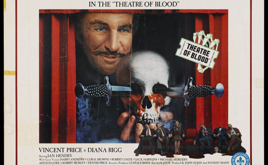 Poster for "Theater of Blood" starring Vincent Price.