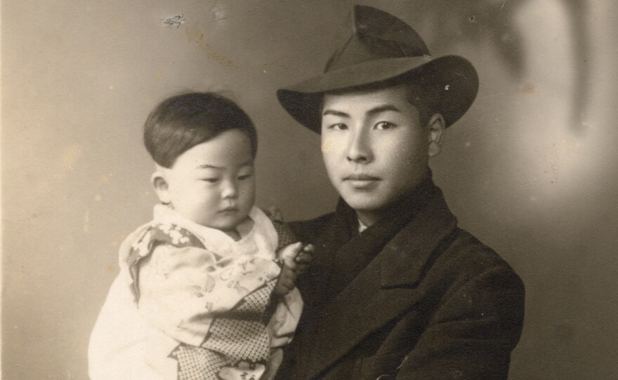 Young Keiko Shimizu, who was one year and seven months old when the bomb was dropped.