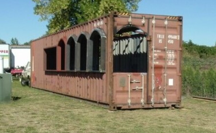 <strong>Before:</strong> Kirk Lance worked with architects and engineers to overhaul a steel shipping container to house his Mexican restaurant.
