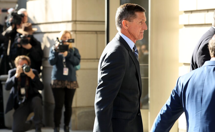 Michael Flynn, former national security adviser to President Trump, arrives for his plea hearing this week in federal court in Washington, D.C.
