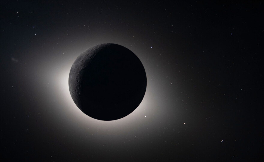 In this photo provided by NASA and captured by the Artemis II crew from lunar orbit, the moon eclipses the sun on April 6, 2026.