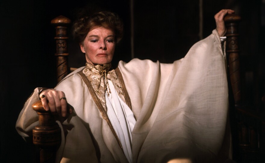 In Lion in Winter Katharine Hepburn plays a queen — one who has been locked up.